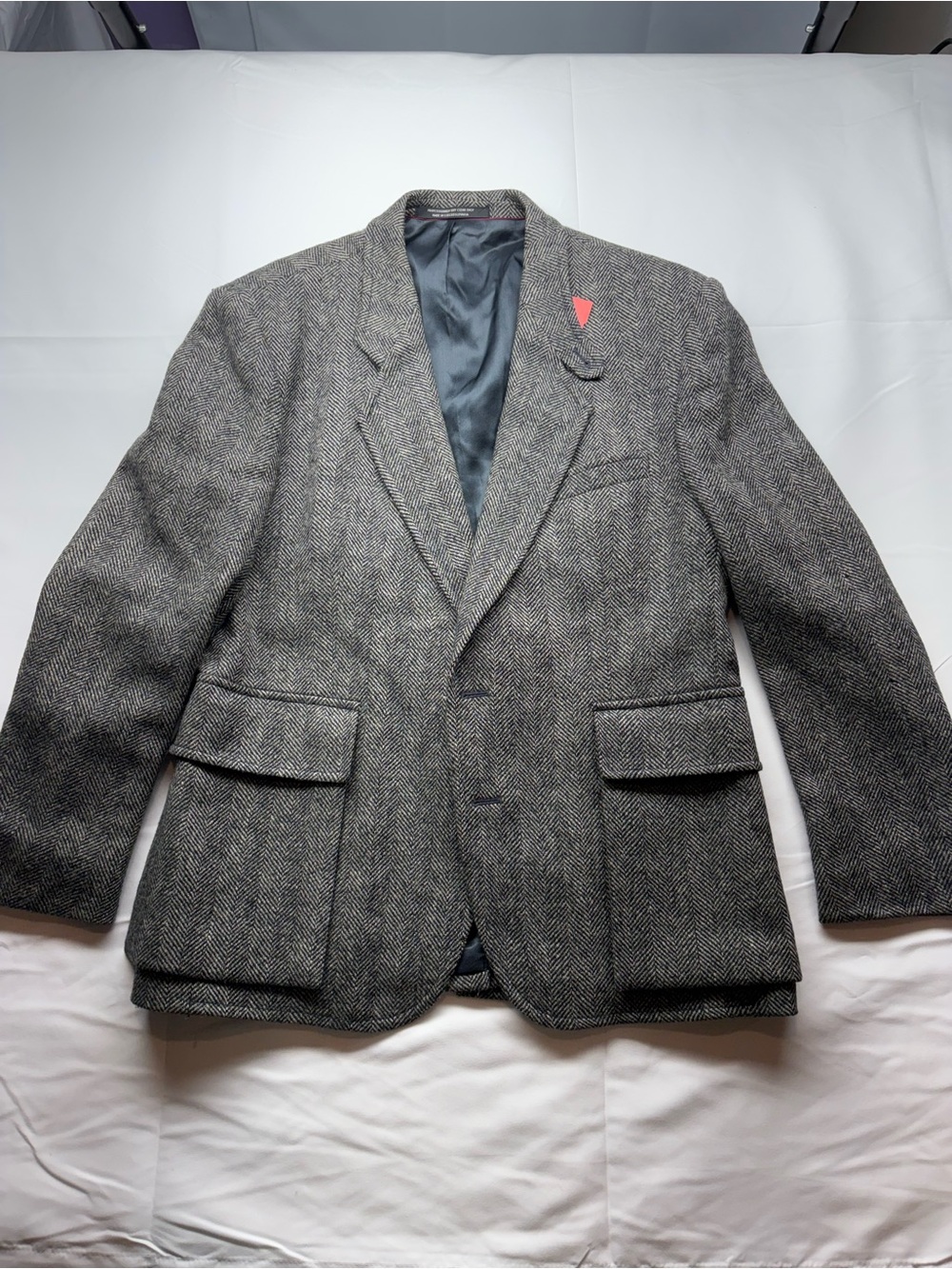 Men's Gray Herringbone Sport Coat - Classic Tailored Look